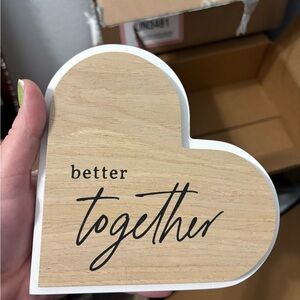 Heart-Shaped Wooden Decor - Better Together